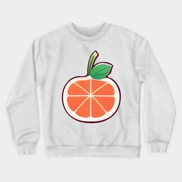 Stylized Orange Crewneck Sweatshirt by Sheptylevskyi